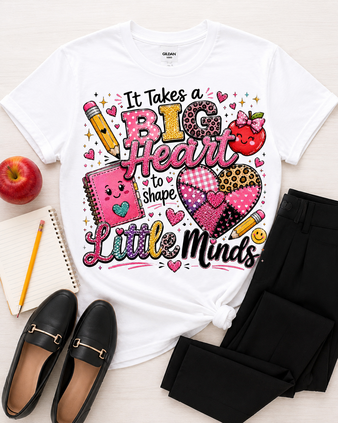 It Takes a Big Heart to Shape Little Minds Tee