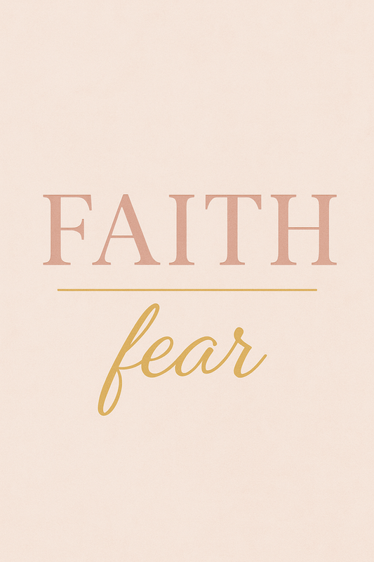Faith Over Fear - Gold Pendant Necklace