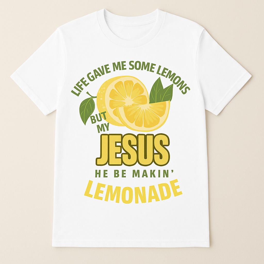 Life Gave Me Lemons, But My Jesus He Be Makin’ Lemonade Tee 🍋✨